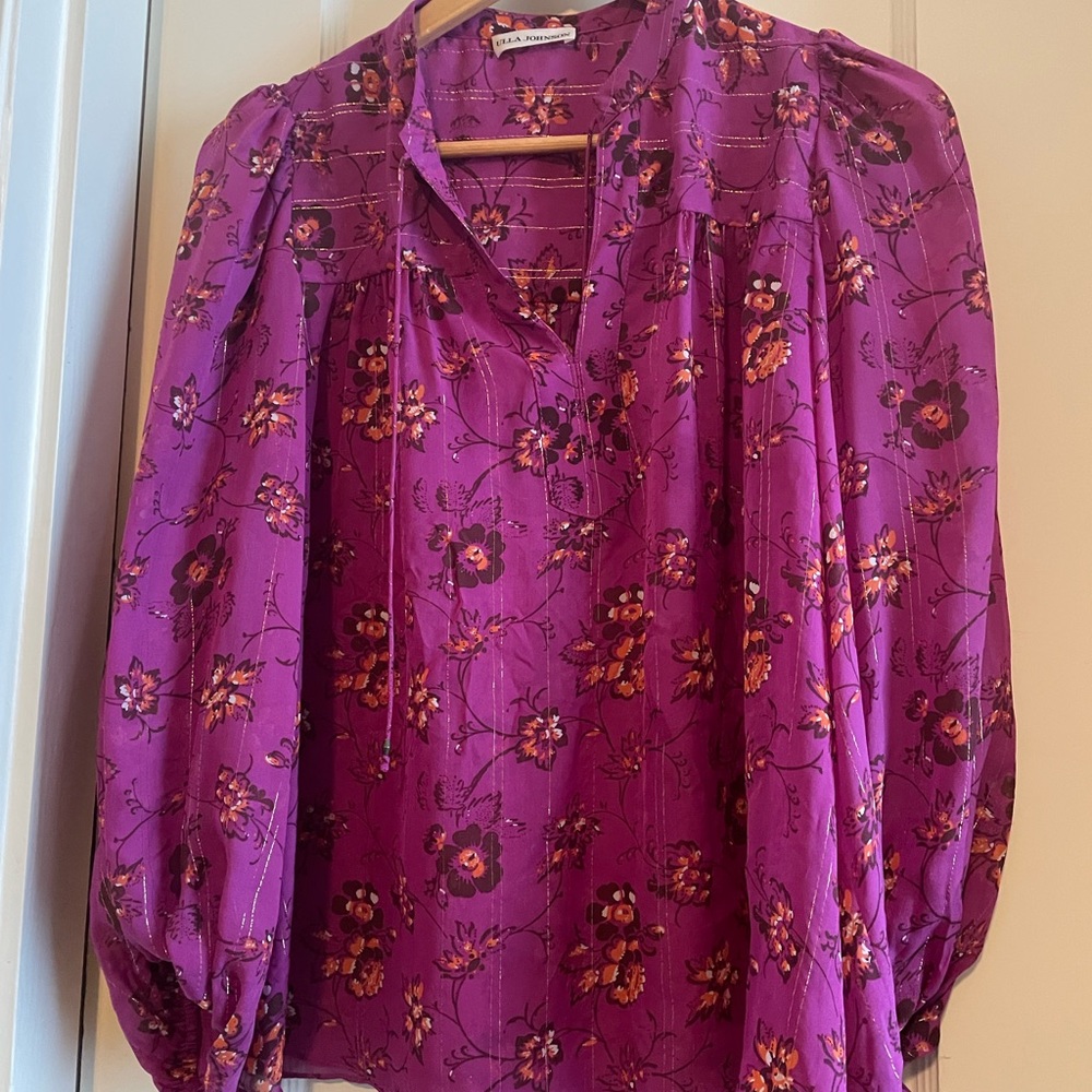 ULLA Johnson size 6 silk blouse